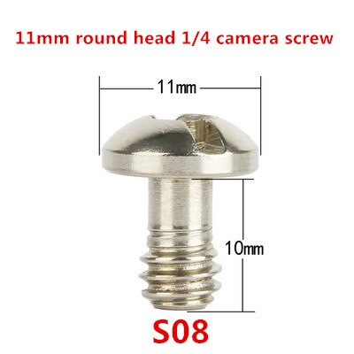 3 uds SLR, tornillo de placa rápida de 1/4 pulgadas con extensión de cabezal, 3/8 trípode, tornillo de cámara corta, conjunto para 1/4 y 3/8 tornillos de cámara: S08