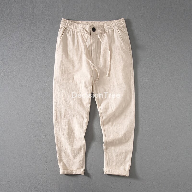 2021 kung fu tai wushu pantaloni harem pantaloni uomo stile cinese casual pantaloni larghi in lino di cotone pantaloni jogger pantaloni streetwear: L / color1