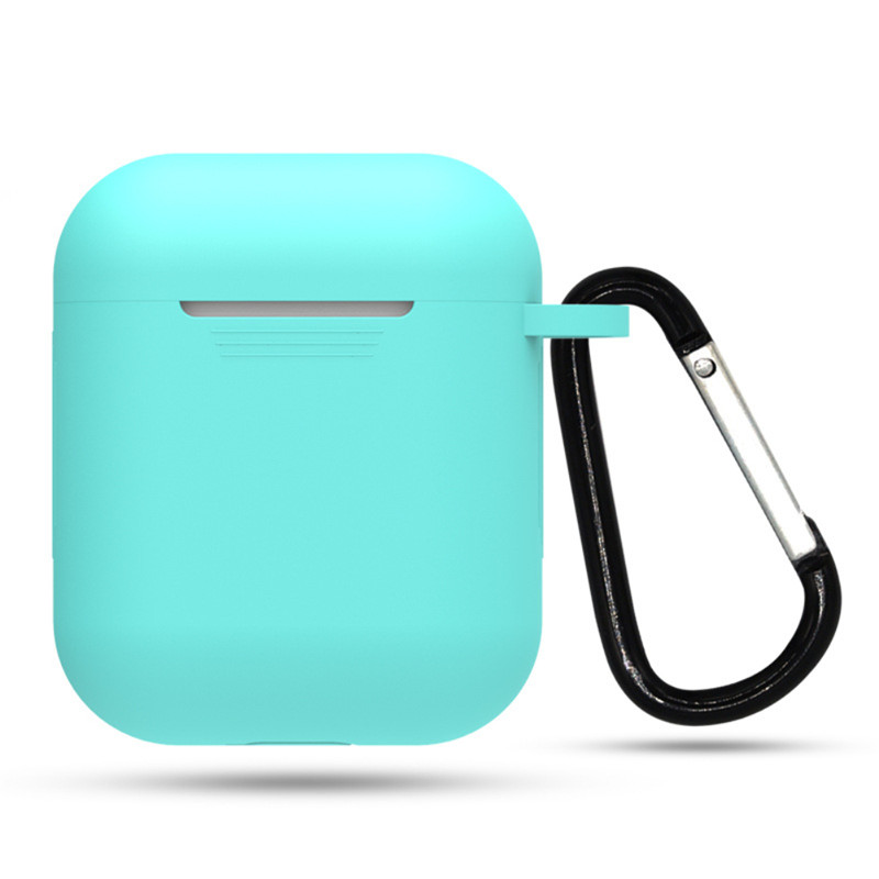 Wireless Bluetooth Kopfhörer Abdeckung für Airpods Bluetooth Headset Silikon Fall Dropproof Wasserdichte Gürtel Haken Fall Hängen Schnalle: Mint Green