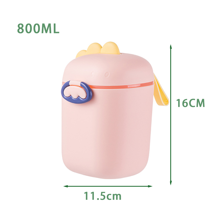 Baby Formula Milk Storage Food Container For Children Portable Mix Container Baby Food Storage Infant Milk Powder Container: Large Pink