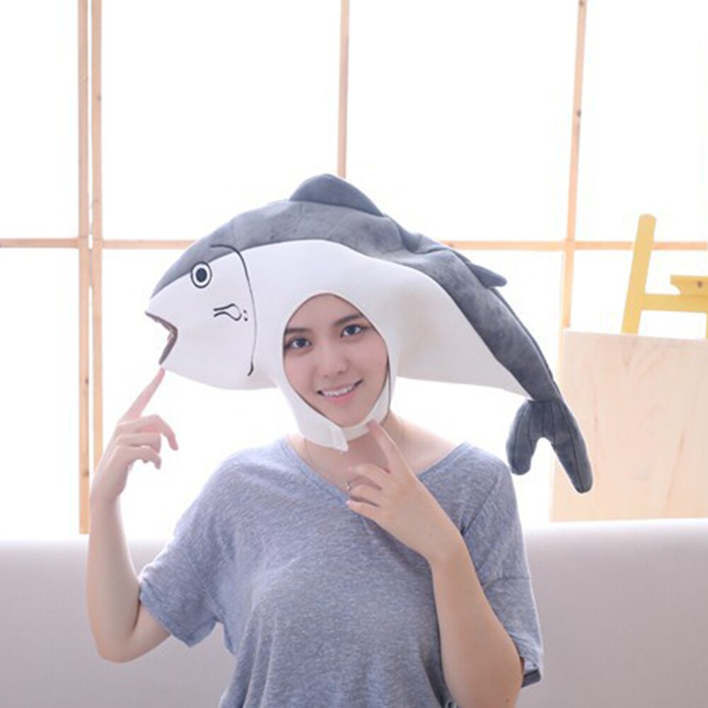 Cute Salt Fish Shape Soft Warm Earflap Hat Beanie Cap Party Photo Props