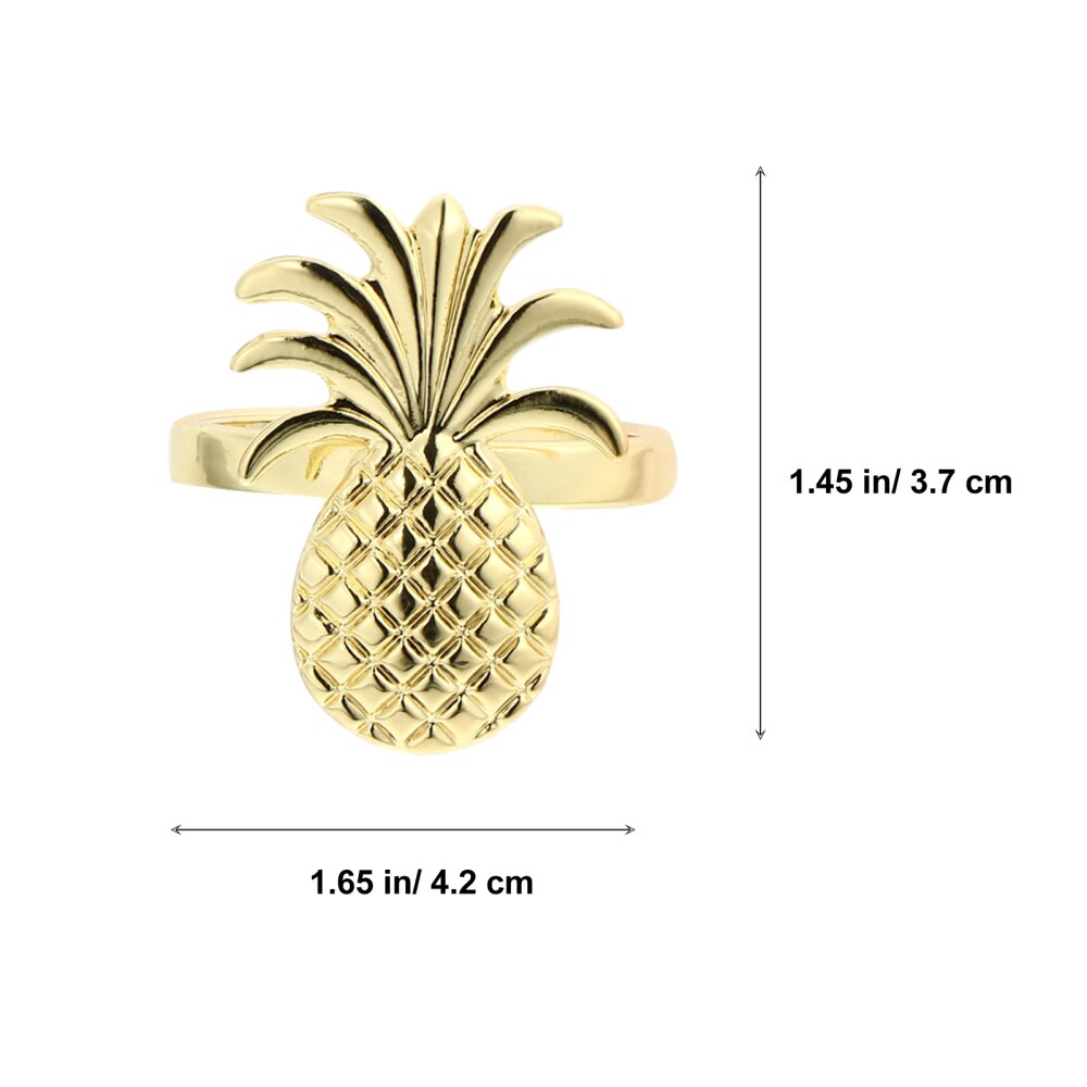 4 Stuks Kerst Ananas Servetringen Legering Servet Houder Party Decor