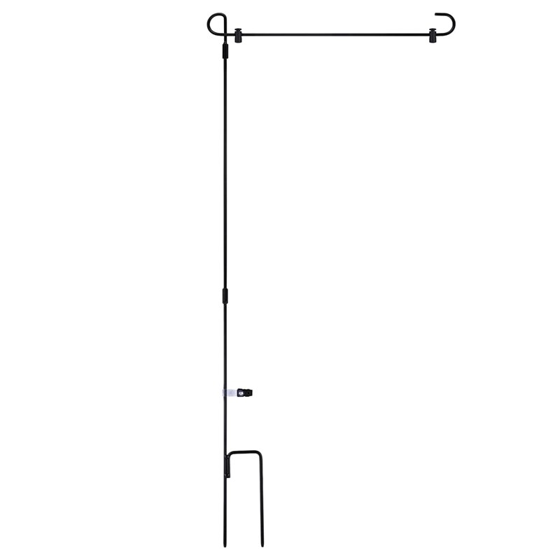 Luda Tuin Vlag Stand Metalen Tuin Vlag Pole Houder Met Tuin Vlag Stopper Anti-Wind Clip Voor Outdoor Decoratieve tuin Vlag: Default Title
