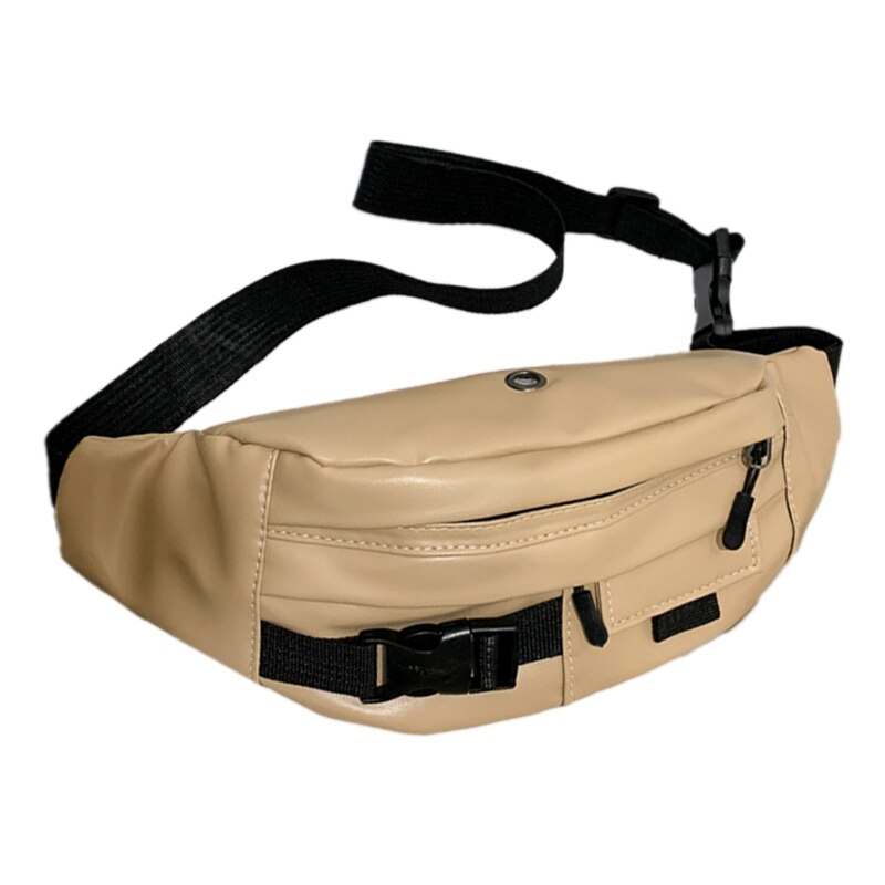 Pu leren heren schoudertas outdoor sport messenger bag waterdichte vrijetijdstas borsttas riem heuptas