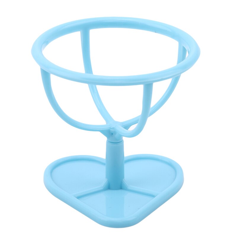 Ankomster kawaii stil mini egg pulver puff sminke bomull svamp renseri holder display stativ brett