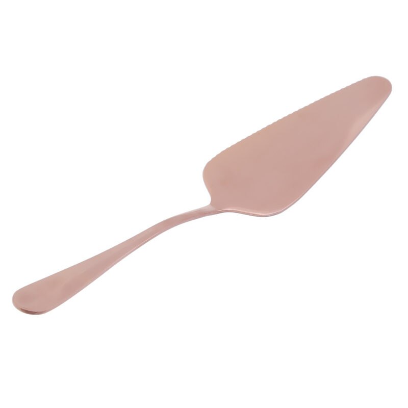 Useful Cake Server Stainless Steel Serrated Edge Blade Cutter Pie Pizza Server Cake Cutter Cake Holder Baking Kitchen Tools: rose gold