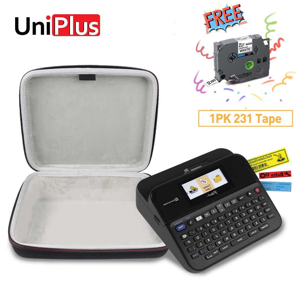 UniPlus Hard Case Fit for Brother PTD600 PT Label Printer Storage Travel Bag Carrying Box Waterproof Shockproof 231 Tape