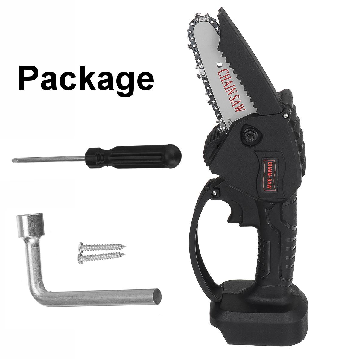 Mini Electric Chain Saw Wood Cutting Lithium Battery Pruning Chainsaw Garden Tool Rechargeable Woodworking Tool