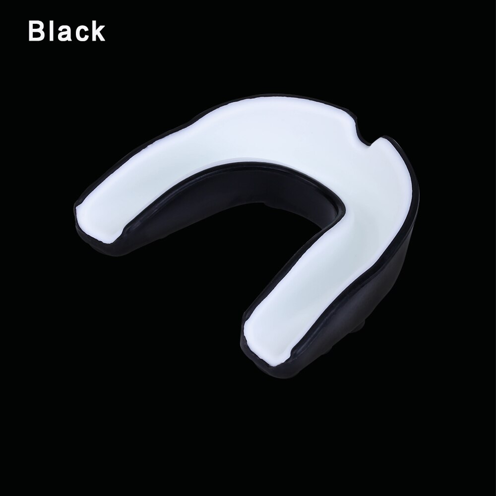 1pc Soft EVA Silicone Tanden Protector Volwassen Mond Guard Gebitsbeschermer voor Boksen Sport Voetbal Basketbal Hockey Karate Muay Thai: Style 1 -black