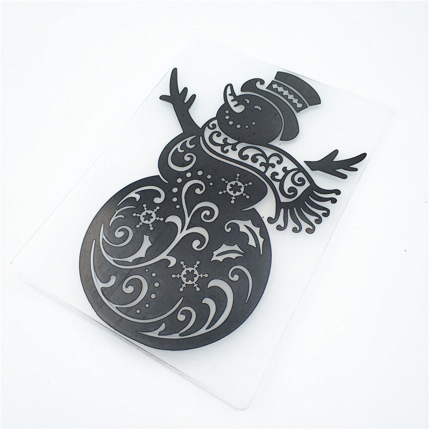 10.5x14.5cm snowman Embossing folders Plastic bump Scrapbooking DIY Template Fondant indentation Cake Photo Album Card Make