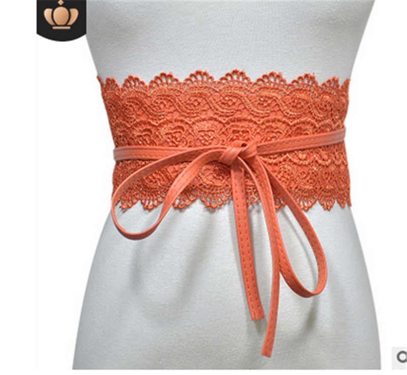 Ceintures en dentelle pour femmes, 11 couleurs, Corset féminin, auto-cravate, Obi Cinch, pour robe de mariée: K