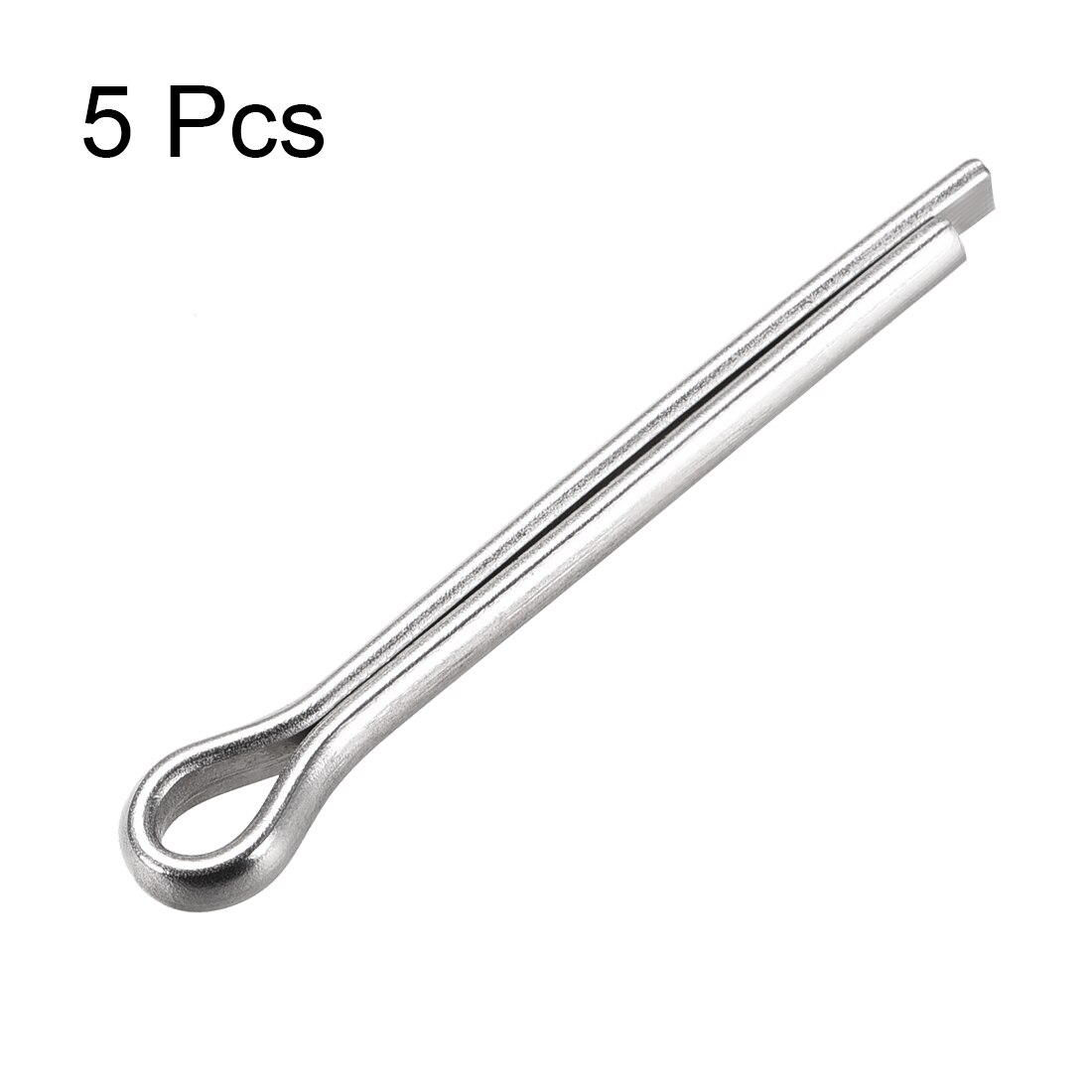 uxcell 5 Pcs Split Cotter Pin - 5mm x 45mm 304 Stainless Steel 2-Prongs Silver Tone for Home DIY Application