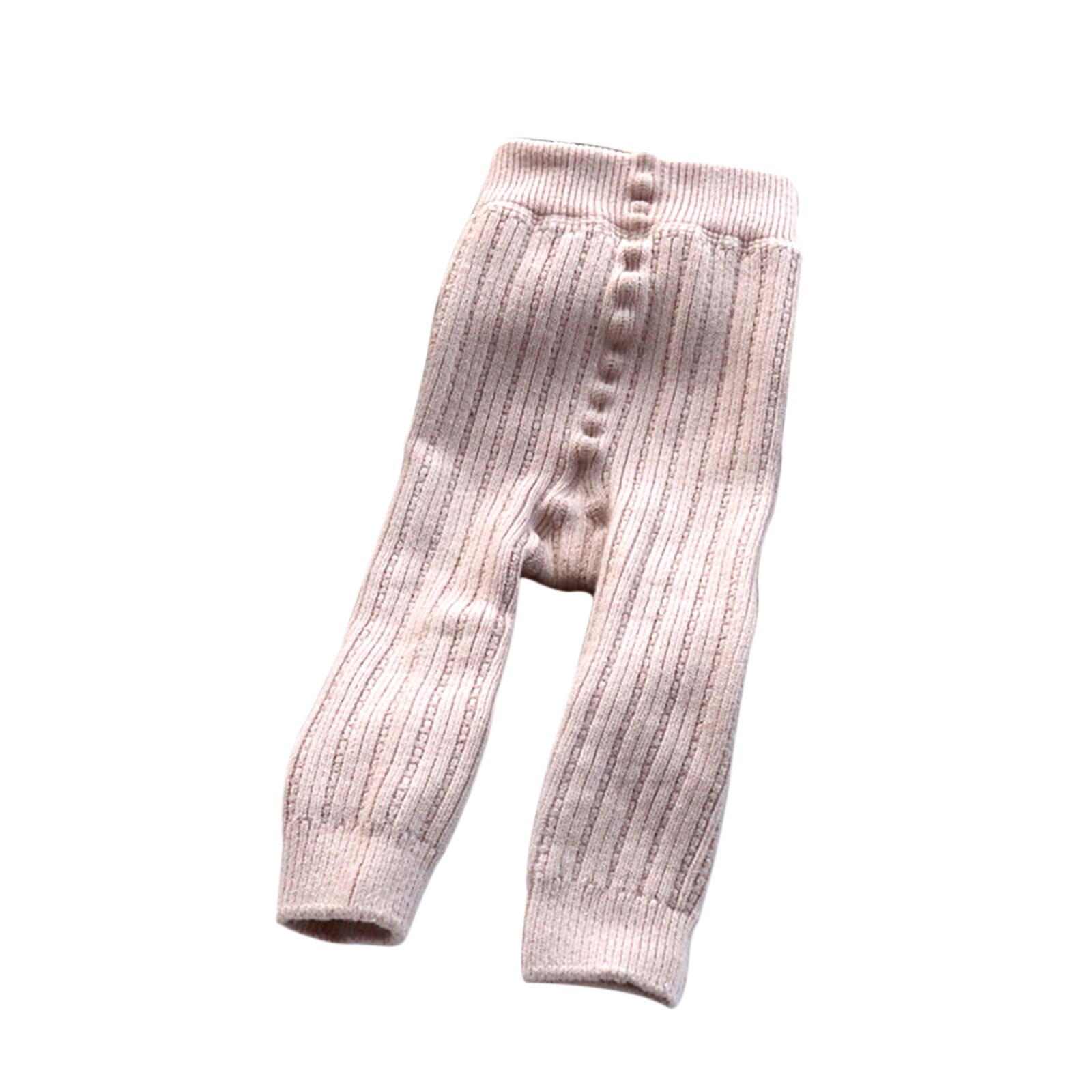 Leggings per bambini carini 0-4Y autunno inverno collant tinta unita vita alta elastica nono pantaloni pantaloni a costine Legging per bambina: pink / 6-12 Months