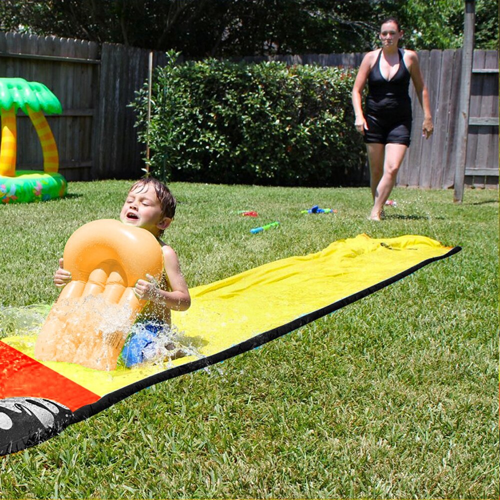 4.8m Doppio Surf Scorrevole di Acqua Gonfiabile in PVC Prato Acqua Presentazioni Aziende Produttrici Giochi Piscina per Bambini Giardino dietro la casa all'aperto Giocattolo Giochi per Bambini