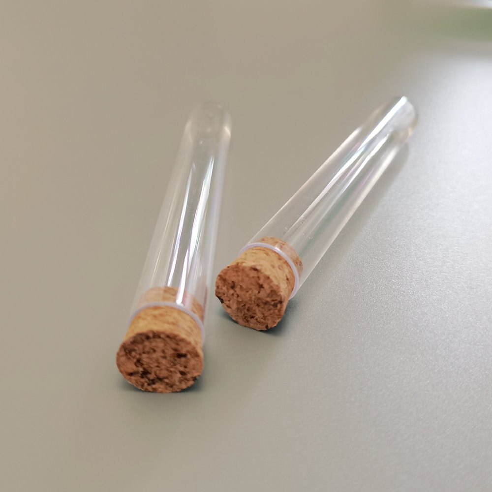Tubes à essai en plastique transparent avec bouchon, 25 pièces/lot, 12mL, 15x100mm, pour laboratoire, école, produits chimiques