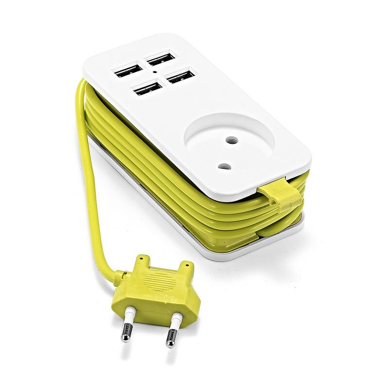 Eu-stekkerdoos met usb-verlengsnoer, amerikaanse uk-stekker, 1.5m- kabelstekkerdoos, reisadapter, smartphone-oplader: Eu 1 stopcontacten