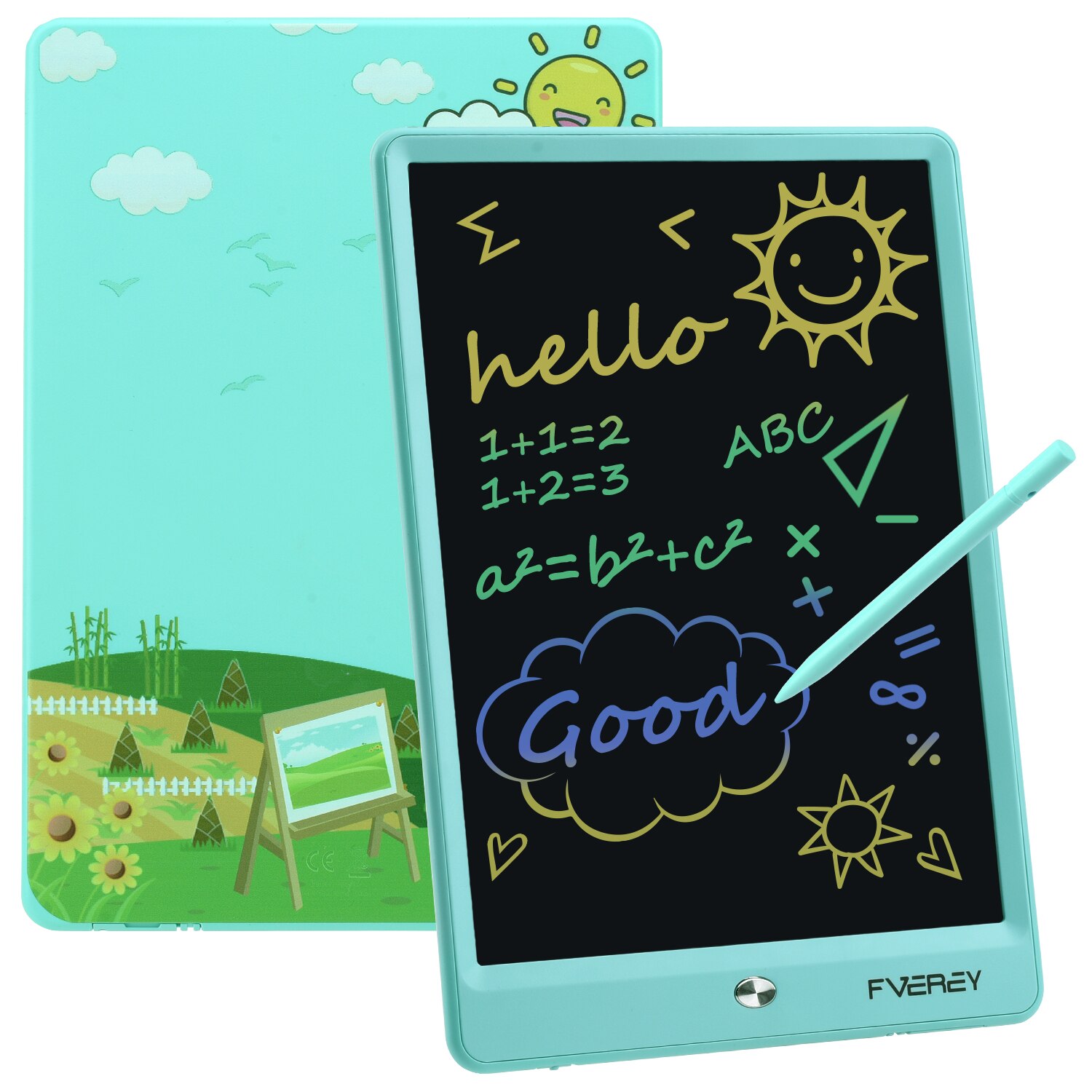 15inch Smart Writing Board Drawing Tablet LCD Screen Writing Tablet Digital Graphic Tablets Electronic Handwriting Pad with Pen: 10inch color blue