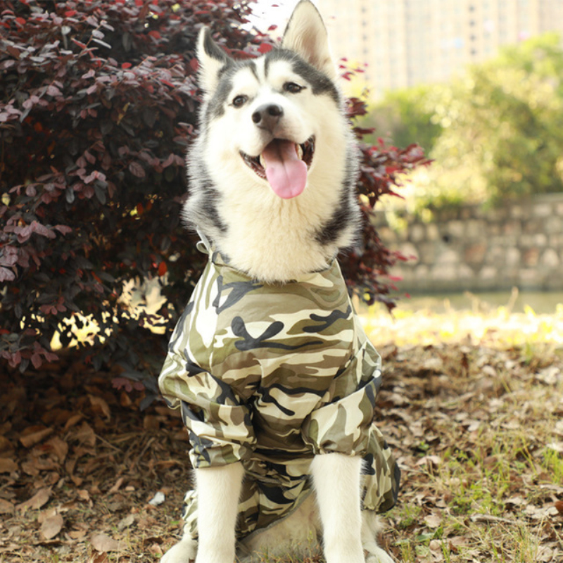 Chubasquero para perros grandes, ropa impermeable para perros Samoyed, Husky Labrador, Golden Retriever, traje para mascotas, Junmpsuit