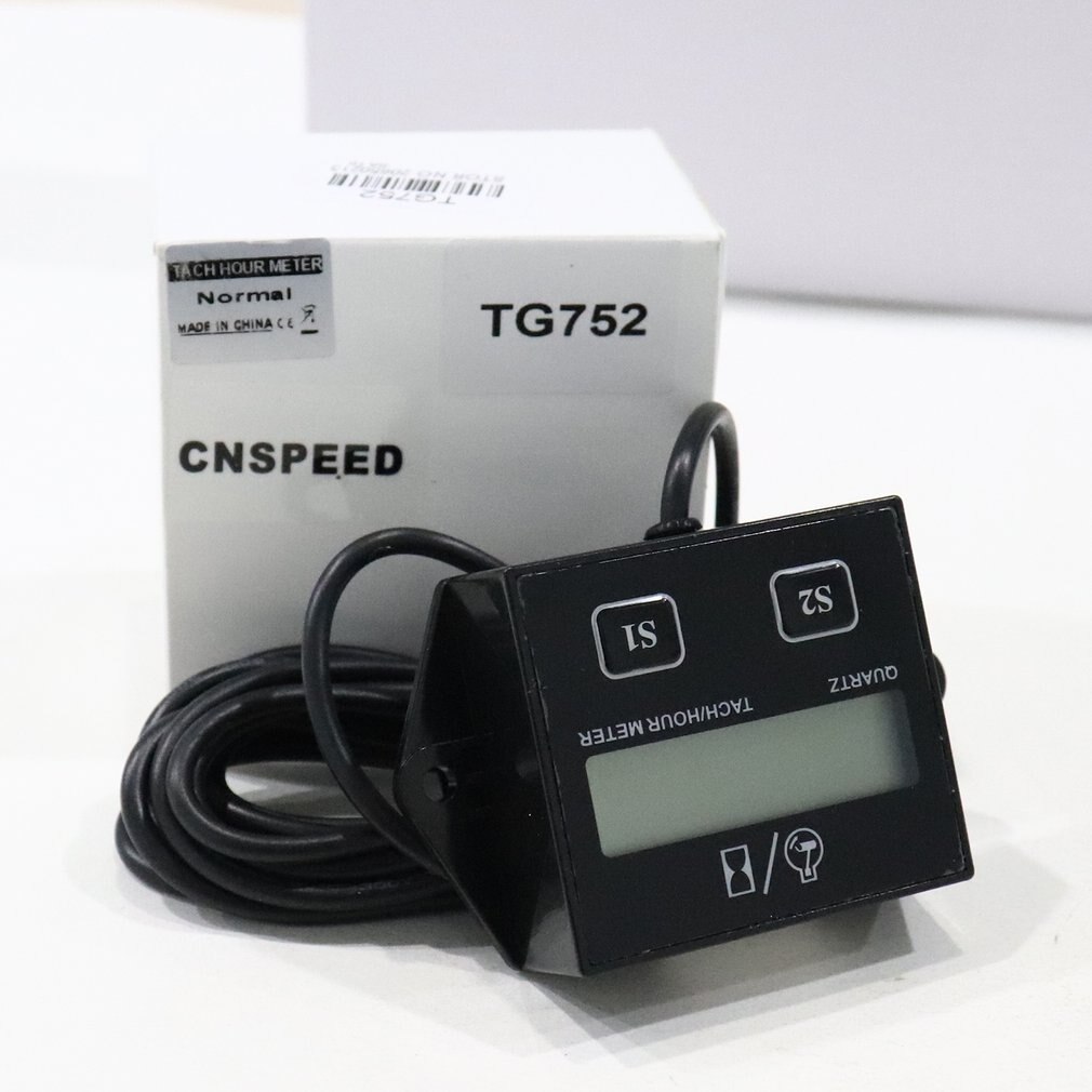 Waterproof Digital Engine Tach Hour Meter Tachometer Gauge Inductive RPM Meter LCD Display 12v For Motorcycle Boat