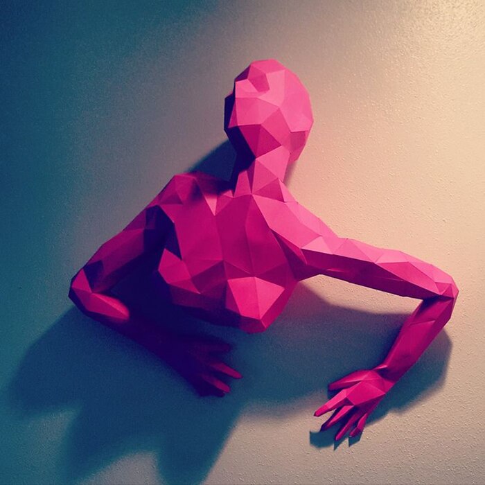 3D papier peint modèle femmes papercraft jouets décor à la maison bar pub décoration murale modèle terrain Puzzles éducatifs bricolage jouets: D