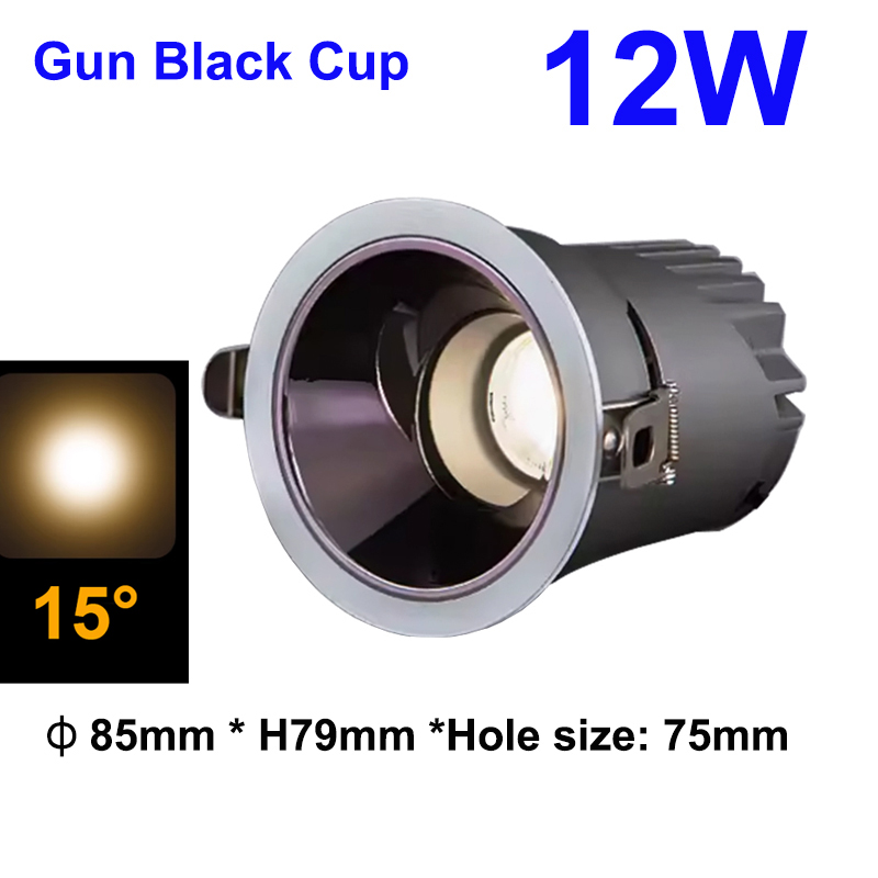 Led Spots Kleine Bundel Hoek Spot Licht Ingebed 12W 3 8 15 Graden Plafond Foco Voor Home Picture Art Museum Downlights Rond