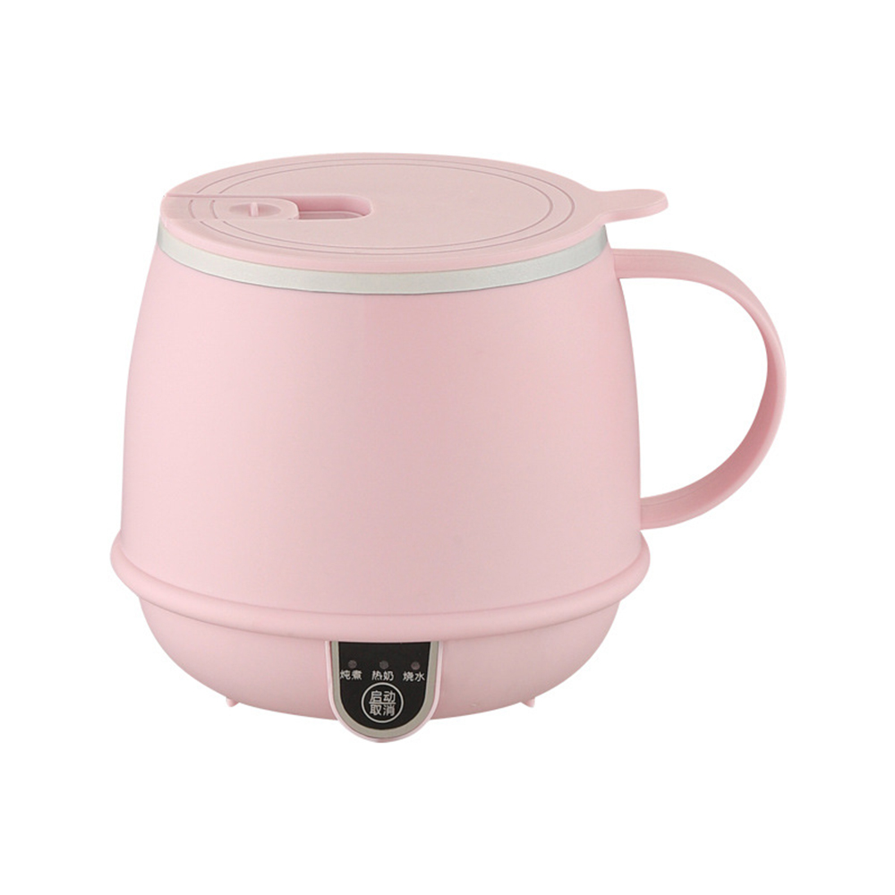 Soppa hälsosam gryta kopp långkokare vattenkokare resemjölkvärmare tekanna congee kokkärl non-stick värmare: Rosa