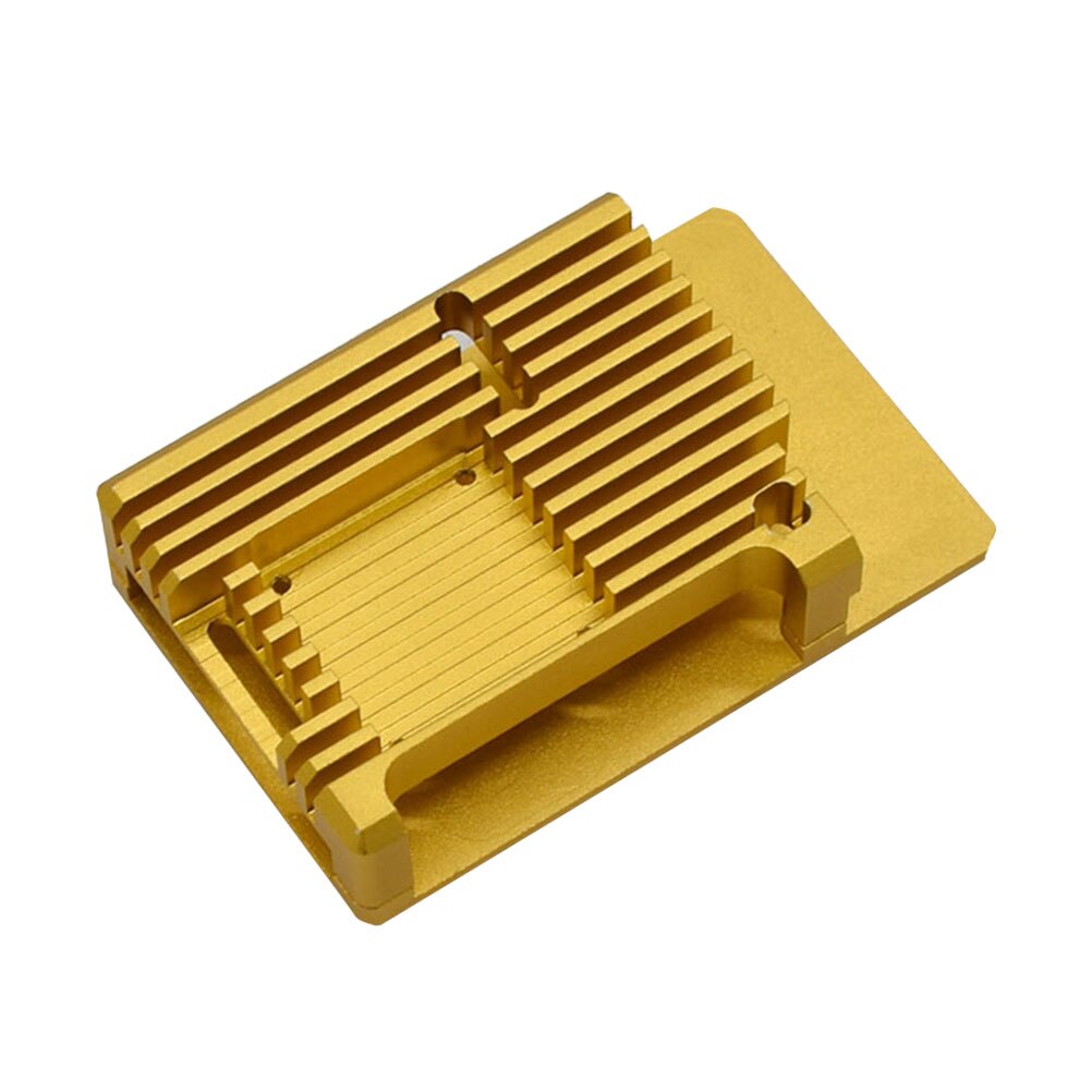 DIY Cooling Box Module Metal Shell Box Aluminum Alloy Raspberry Pi 4B high Aluminum Alloy CNC Shell Ultra-Thin Metal She: Gold