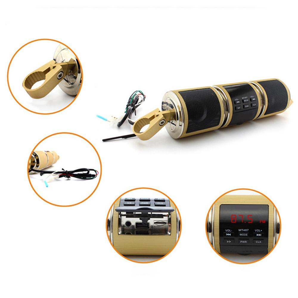 Waterproof Motorbike Audio Bluetooth Motorcycle Handlebar Radio Sub-woofer Dirt Bike With MP3 Player FM Radio