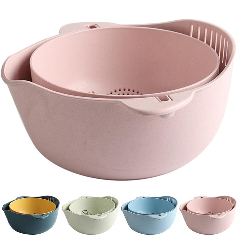 Keuken Zeef/Vergiet Kommen Set Praktische 2 In 1 Groente Zeef Kom Wassen Kom Keuken Gereedschap