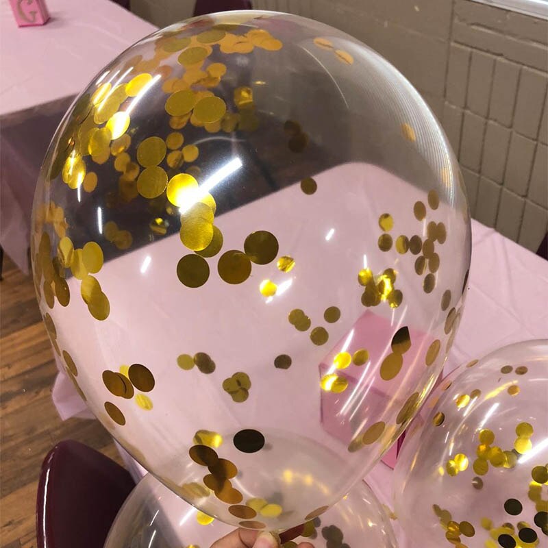 50 stuks 12 inch roségouden confetti latex ballonnen voor een vrijgezellenfeest, bruiloft, verloving, verjaardag, decoratie