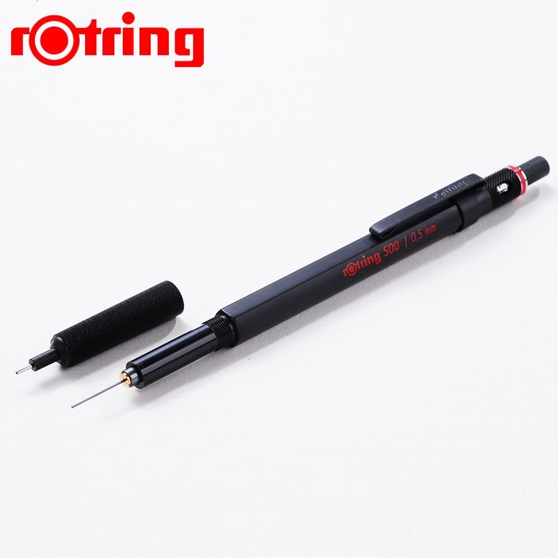 Rotring-portaminas de 500mm/0,5mm, portaminas de plástico con agarre metálico, 1 unidad