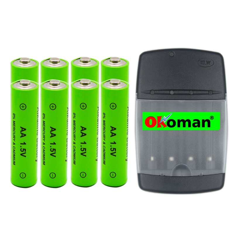 AA 3000mah 1.5V alkaline rechargeable battery for LED light electric toy battery and four-slot alkaline battery charger