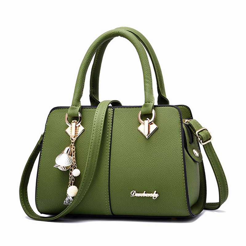 PUIMENTIUA femmes sacs à main gland PU cuir fourre-tout sac à bandoulière poignée supérieure sac à bandoulière dame Style Simple sacs à main: Green