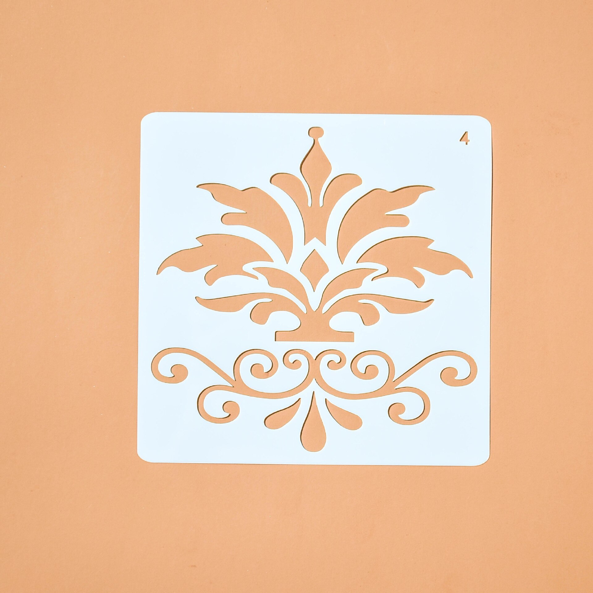 13*13cm vierkante sjablonen voor studenten, opengewerkte kunst, schildersjablonen, reliëfaccessoires, sjablonen voor scrapbooking, herbruikbaar: 4