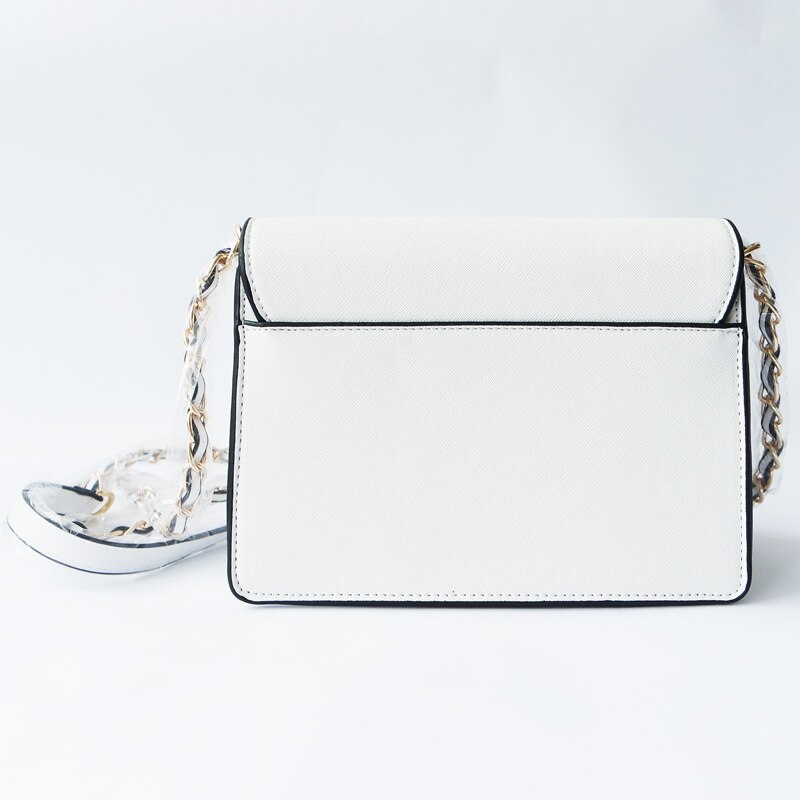 Sacs à Main de styliste pour femmes, sacoche de soirée à bandoulière avec chaîne et coque: WHITE