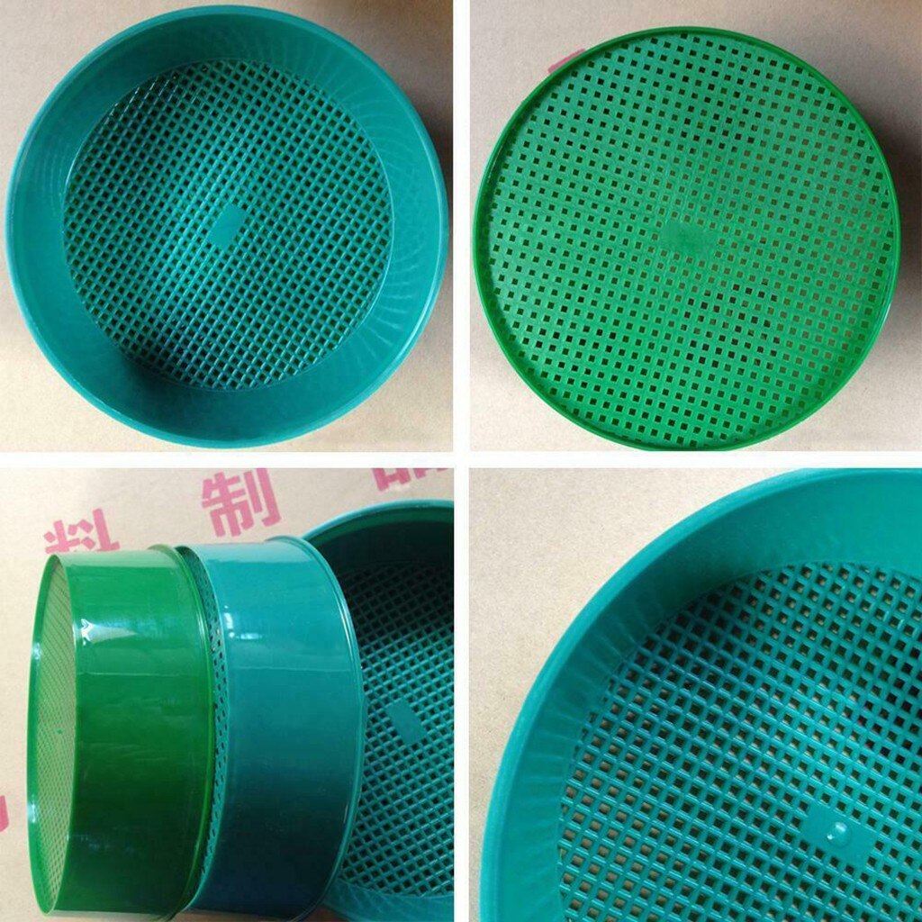 1PC Plastic Mesh Gardening Garden Sieve Plastic Garden Sieve Riddle Green For Composy Soil Stone Mesh Gardening Tool