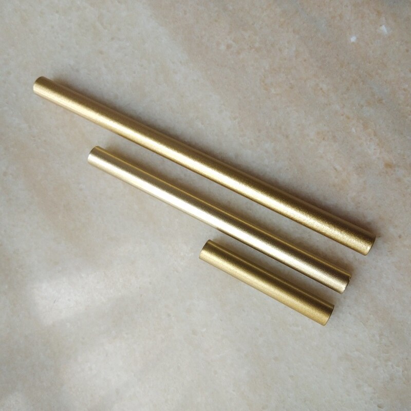 4 stk/parti malet guld 11.5mm hule metalrør med  m10 indvendige gevind til belysningstilbehør begge ender har indvendigt gevind
