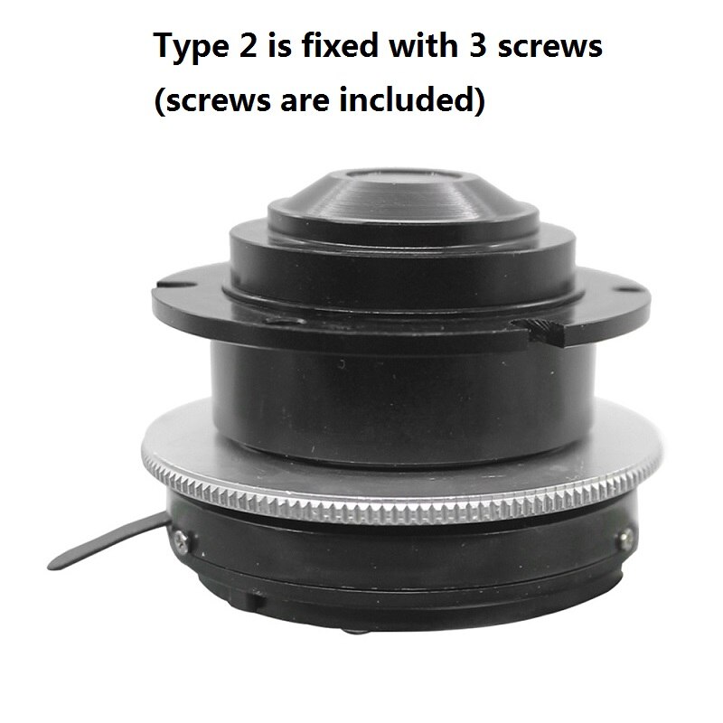 Microscopio biológico 1,25, condensador Abbe N.A. Accesorios para microscopio de 1,25mm, lente de espejo de recolección, diámetro superior de 37 mm: Type 2 with screws