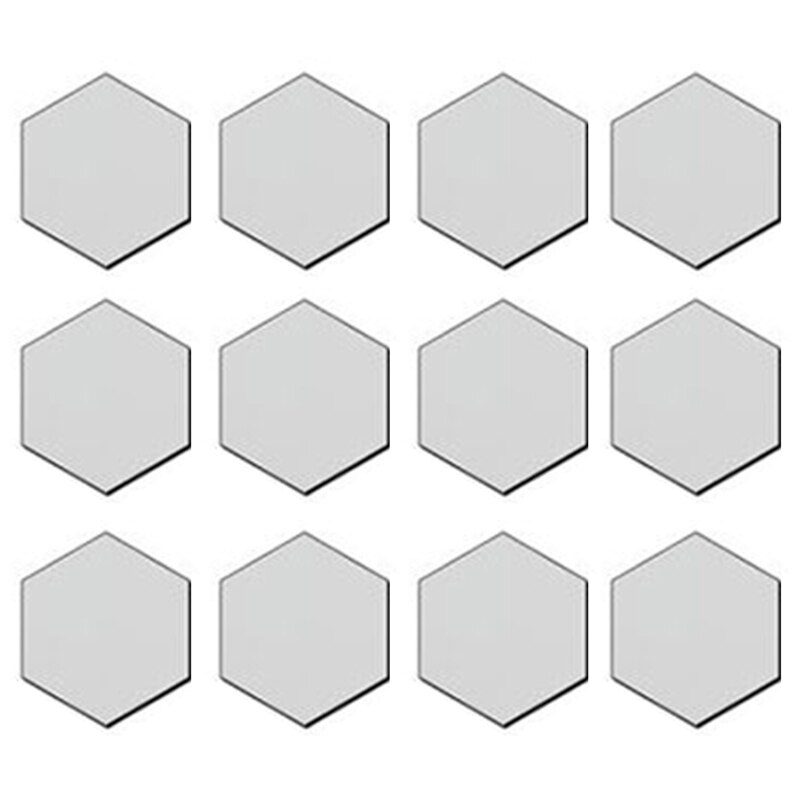 12pcs/set Hexagonal Bathroom Mirror Wall Sticker DIY Removable Decorative Mirror 11UA: S-87x100x50mm