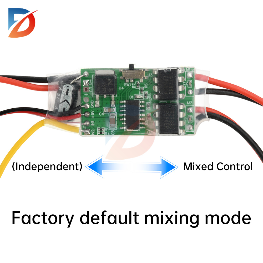 Brushed ESC module dual bidirectional ESC brushed ESC speed controller 2S 3S lithium battery 5A FOR model ship tank RC model