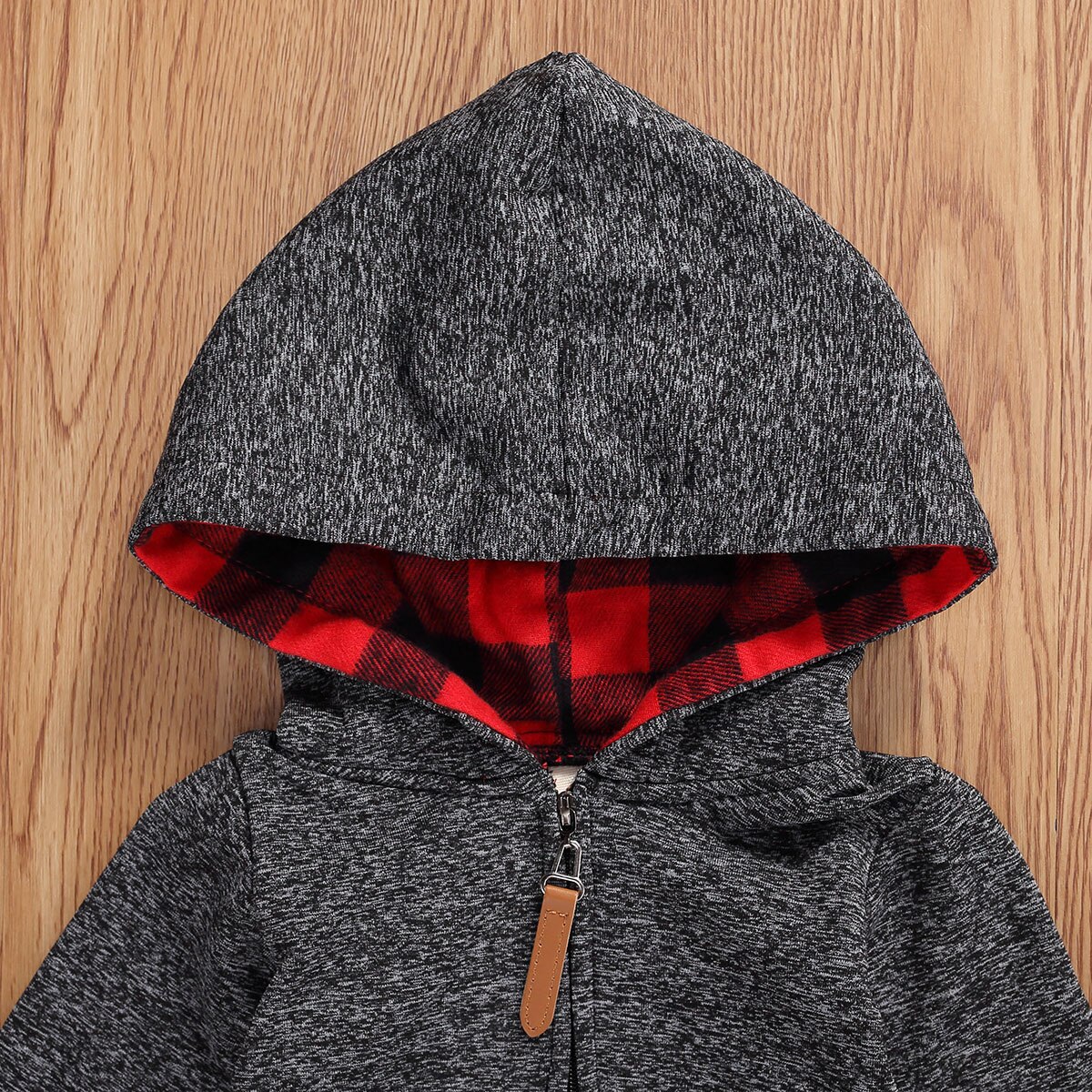 0-18M Baby Boys Girls Hoodie Jumpsuit Zipper Long Sleeve Creepers Romper Outfit with Pocket