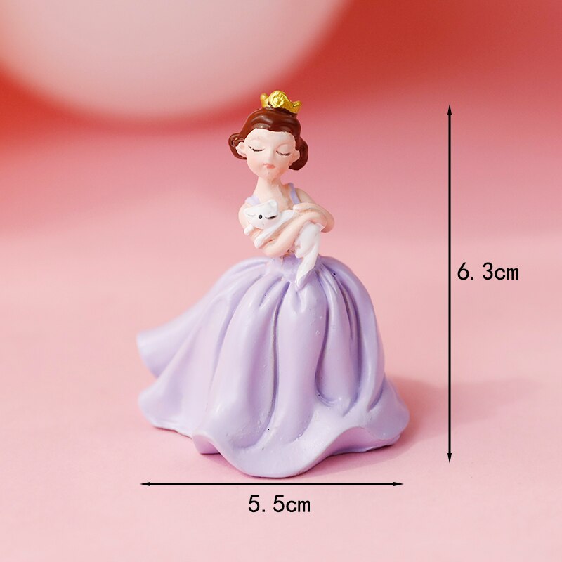 Mooie vrouw meisje kroon kant bloem acryl roze taart topper gelukkige verjaardag bruiloft feest decoratie liefde