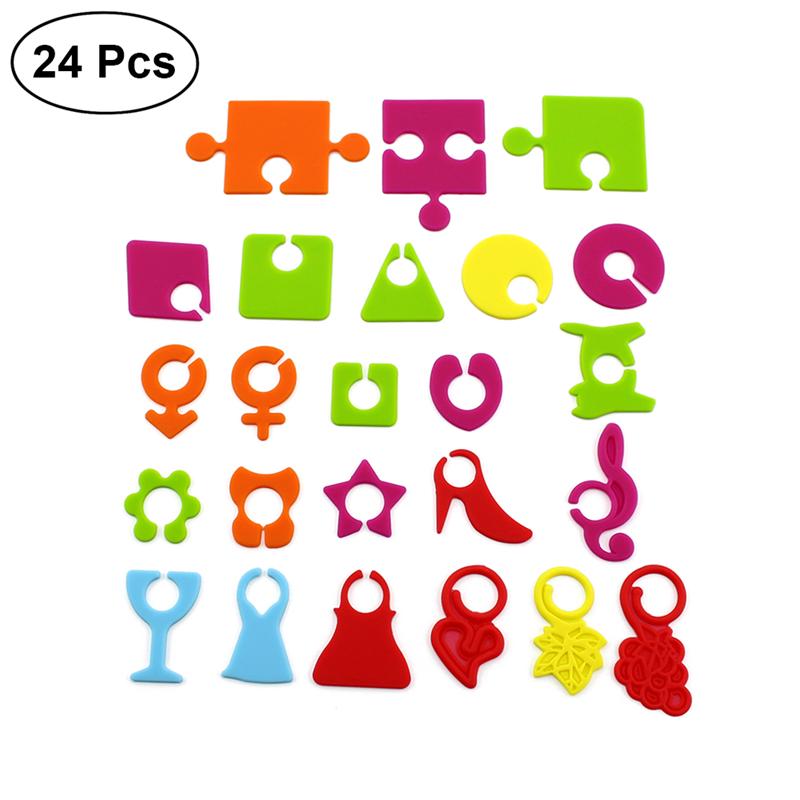 24Pcs Multicolor Zuignap Bril Marker Siliconen Label Party Gewijd Glas Cup Herkenner Gereedschap