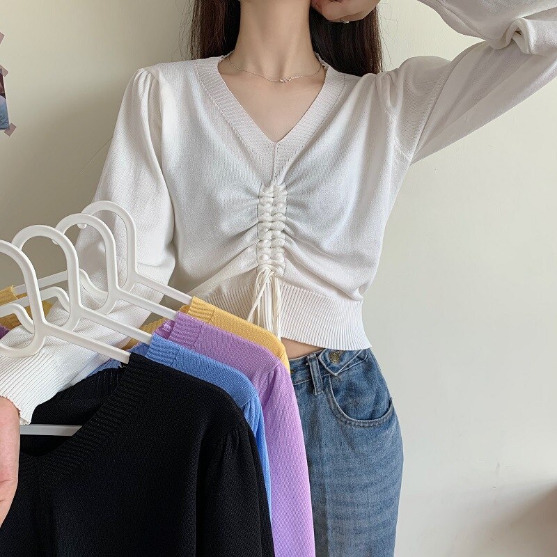 Blouse Eenvoudige Band Trekkoord