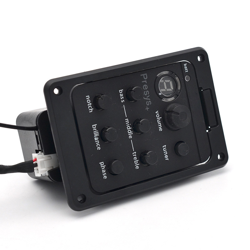 4 Band Acoustic Guitar EQ Equalizer Preamp EQ with Tuner Undersaddle Pickup