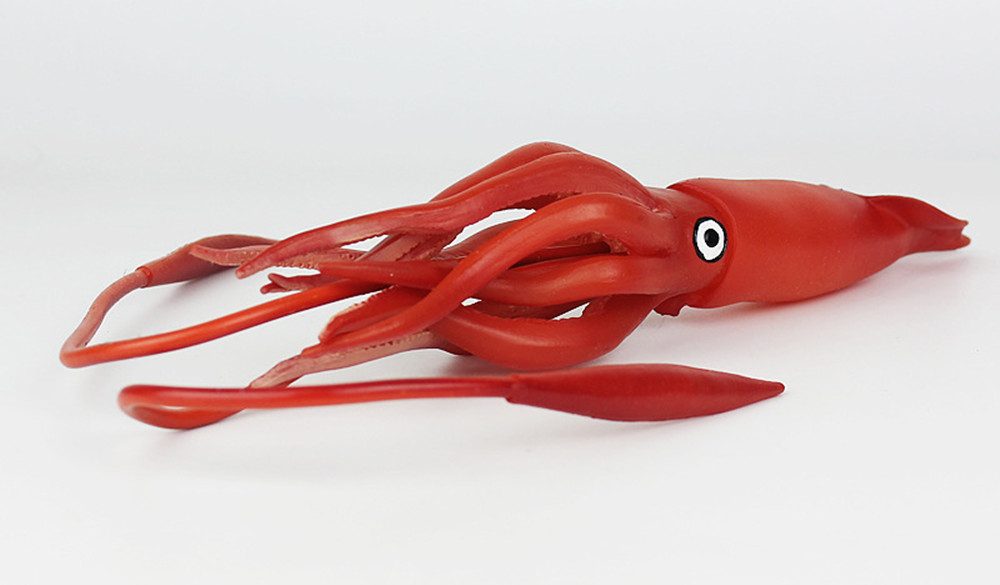 Large Squid Inkfish Model Ocean Animal Lifelike Figure Collector Decor Toy