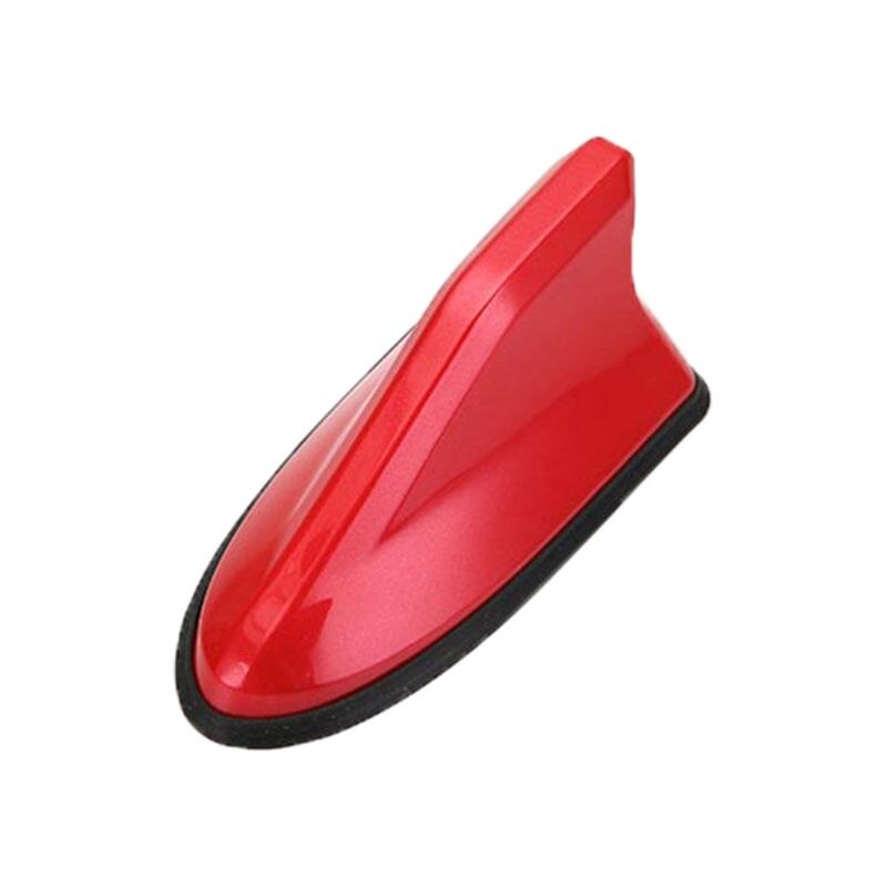 1 Pc Universal FM Signal Amplifier Car Radio Aerials Shark Fin Antenna Car Roof Decoration Auto Side Replacement 6 Colors: Red