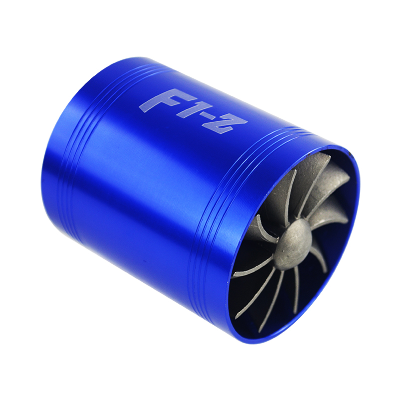 Auto Doppel Dual Turbo Luft Aufnahme Turbine Gas Treibstoff Sparer Fan Turbo Kompressor Turbine passen für Luft Aufnahme Schlauch Durchmesser 65-74mm