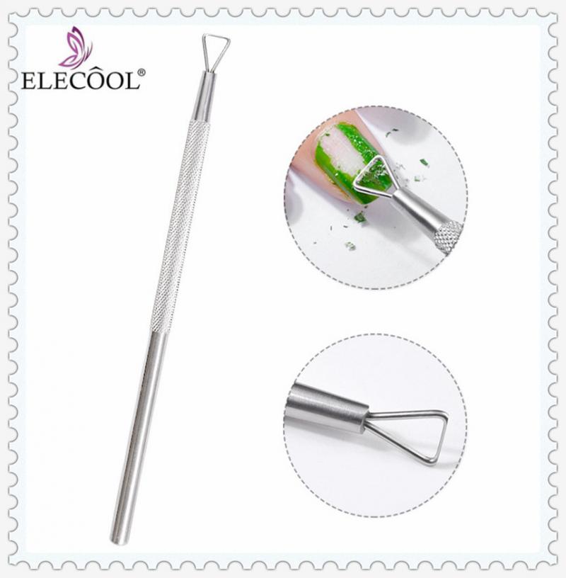 ELECOOL 4/3/1PC Stainless Steel Gel Polish Remover Stick Pusher Dead Skin Removal Cuticle Removal Tool Trimmer Manicure