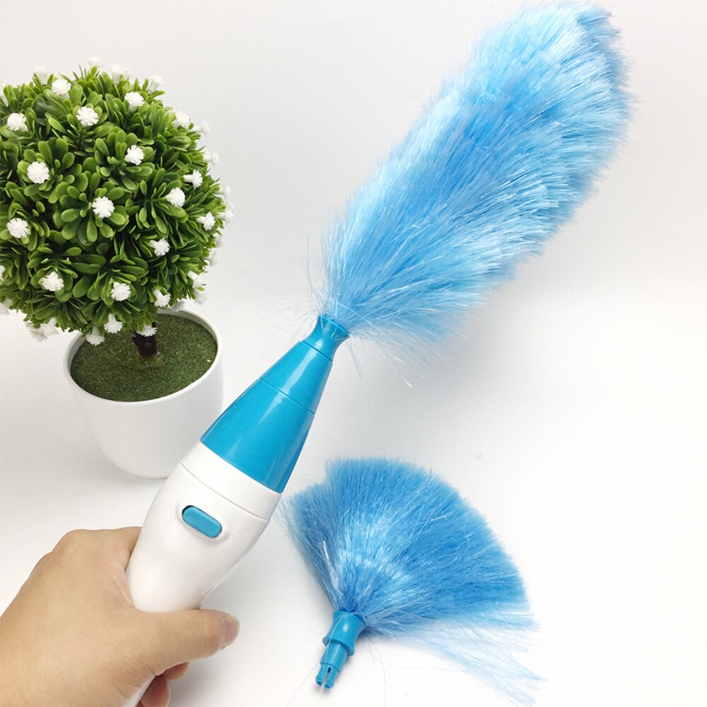Electric Dust Cleaner 8 PCS Spin Feather Duster 360° Adjustable Dust Cleaning Brush Household Cleaning Tool Instant Duster